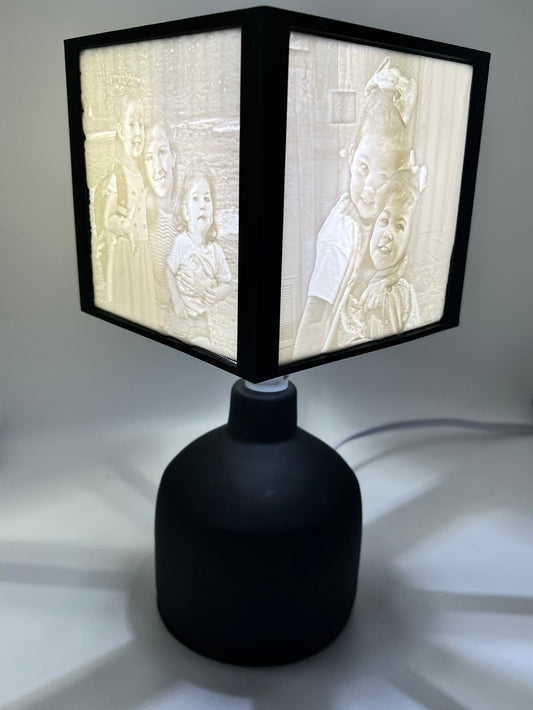 Modern Custom Lithophane Lamp - Personalized Photo Lamp
