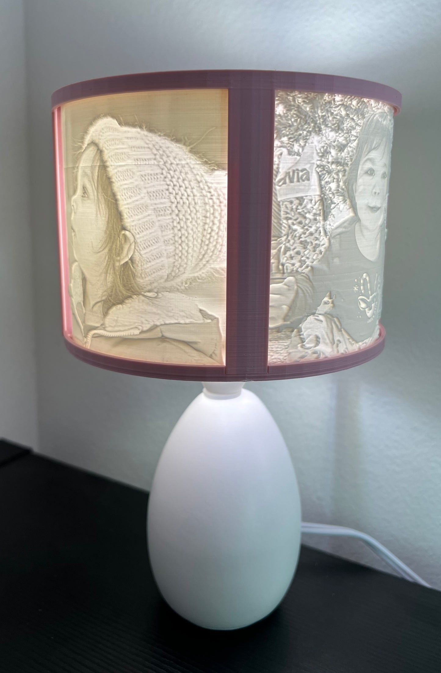 Elegant Ceramic Personalized Photo Lamp - Beautiful Keepsake Photo Lamp