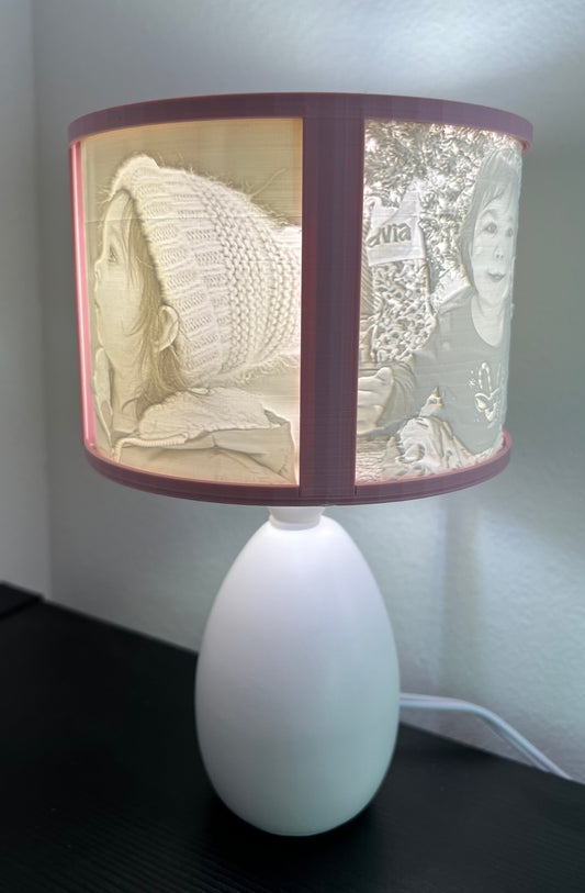 Elegant Ceramic Personalized Photo Lamp - Beautiful Keepsake Photo Lamp