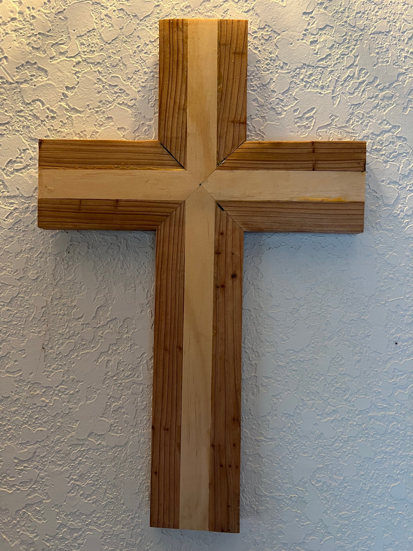 Handcrafted Cedar and Pine Wood Wall Cross