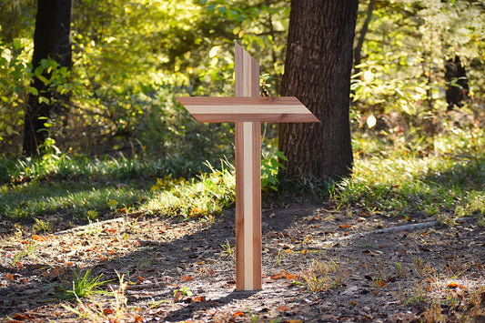 Handmade Wooden Wall Cross: Rustic Faith Home Accent 30"x17"