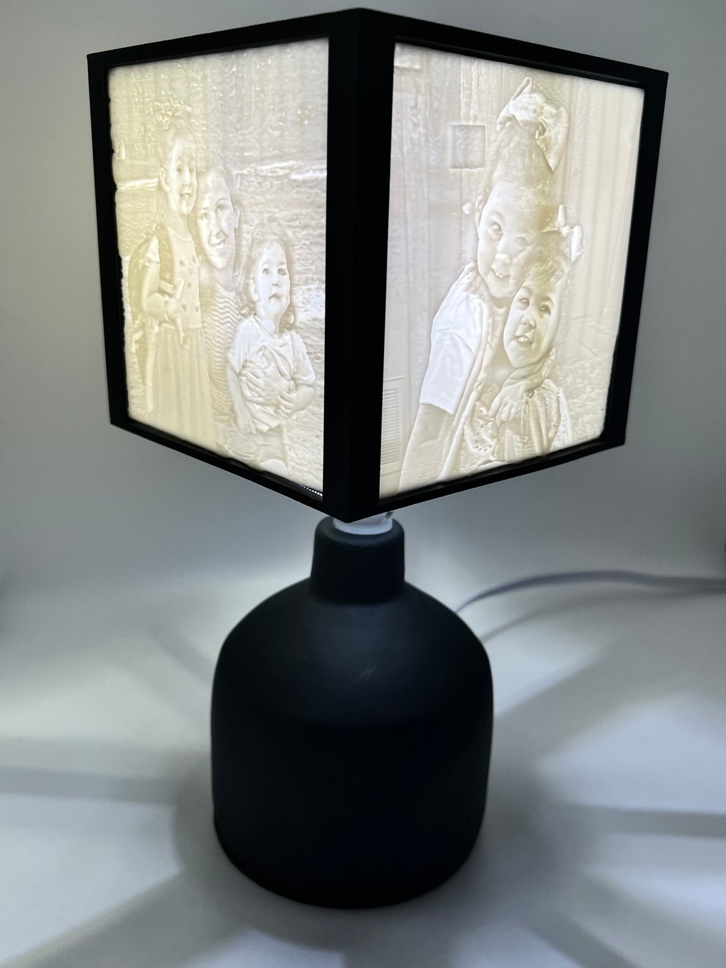 Modern Custom Lithophane Lamp - Personalized Photo Lamp