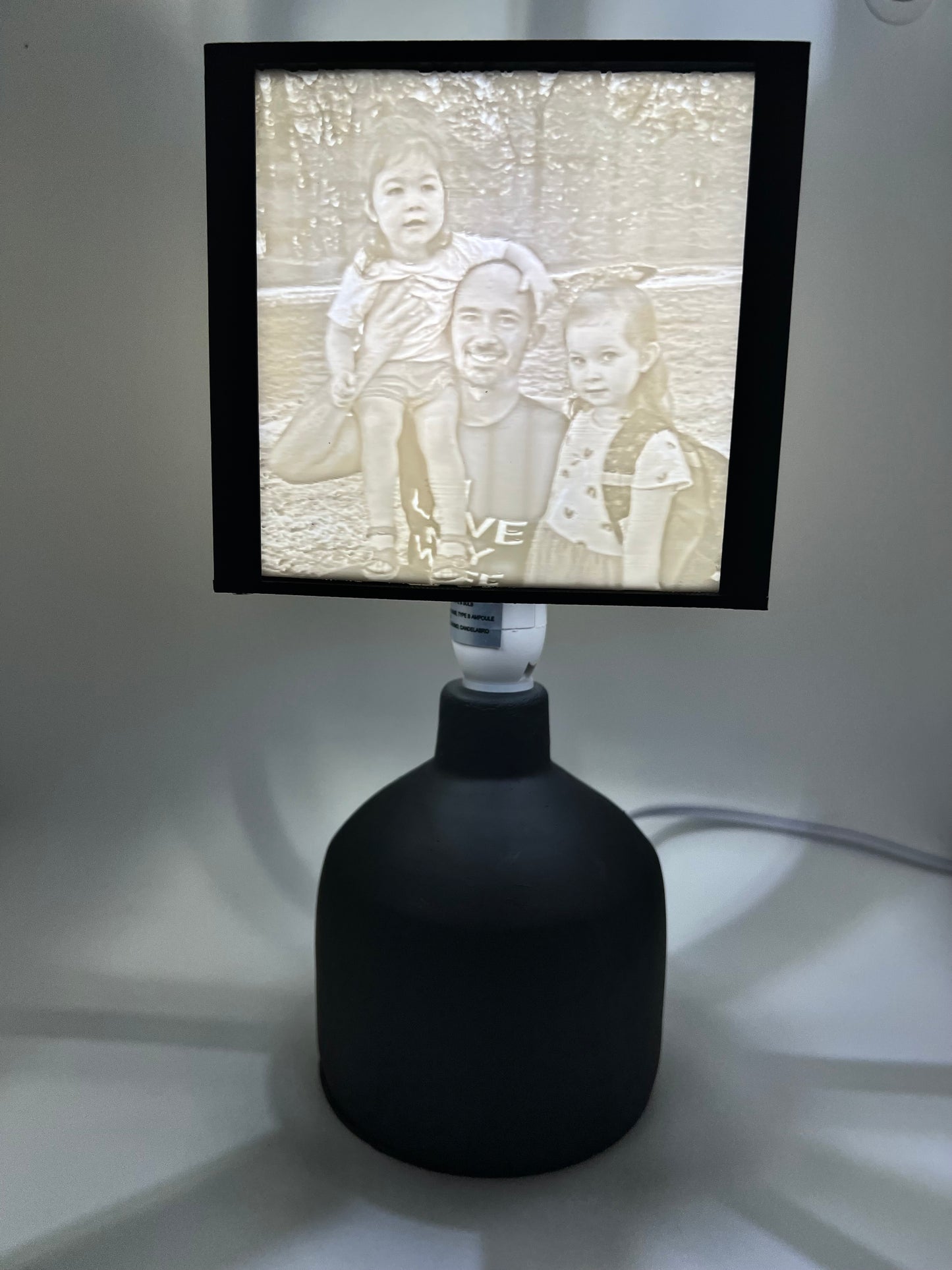 Modern Custom Lithophane Lamp - Personalized Photo Lamp